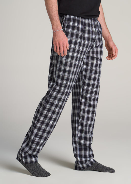 American-Tall-Men-Plaid-Pajama-Pants-White-Black-Plaid-side