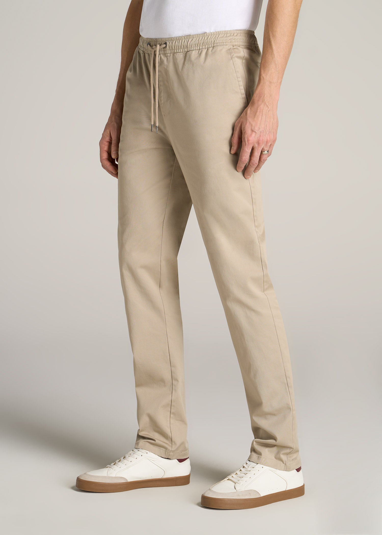 jernbane høste Jeg har en engelskundervisning Stretch Pull On Deck Pants For Tall Men Light Khaki | American Tall