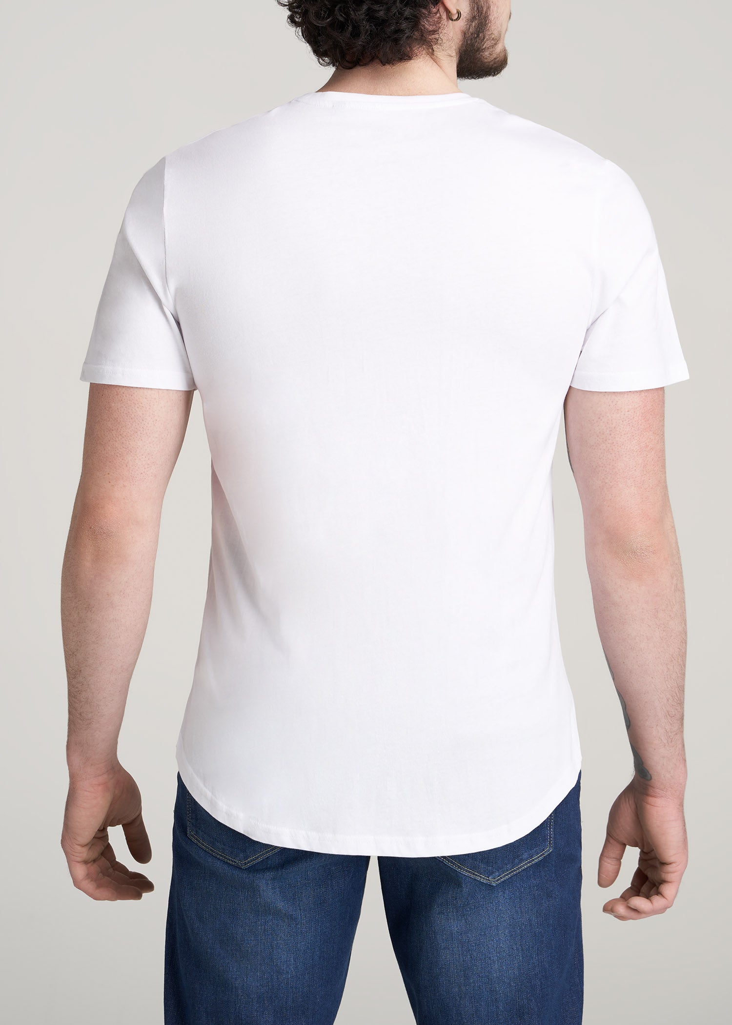 Buy online White Back Printed T-shirt from top wear for Men by