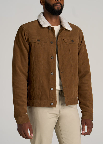 LJ S Men s Tall Sherpa Corduroy Trucker Jacket