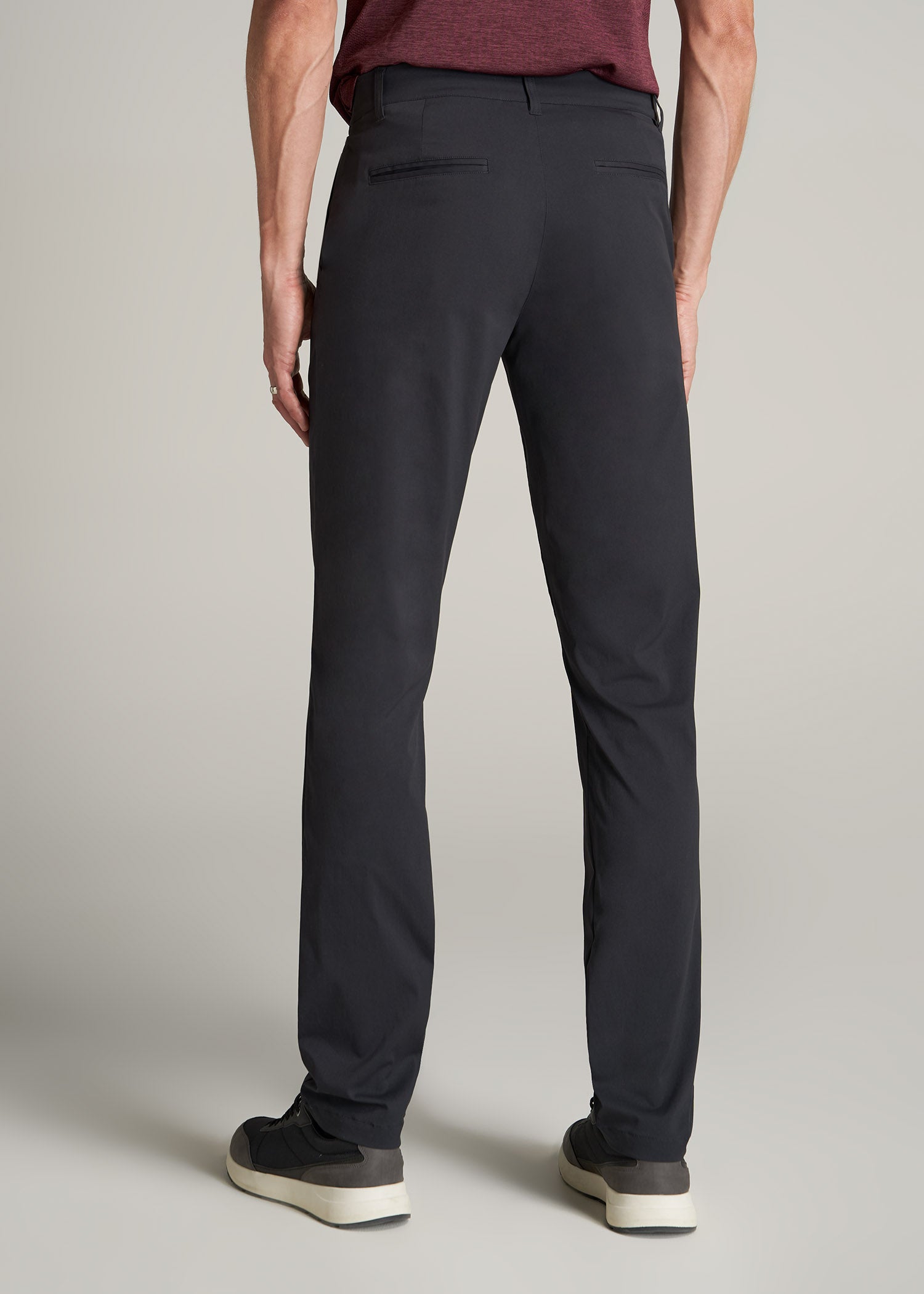 TAPERED FIT Traveler Chino Pants for Tall Men in Black