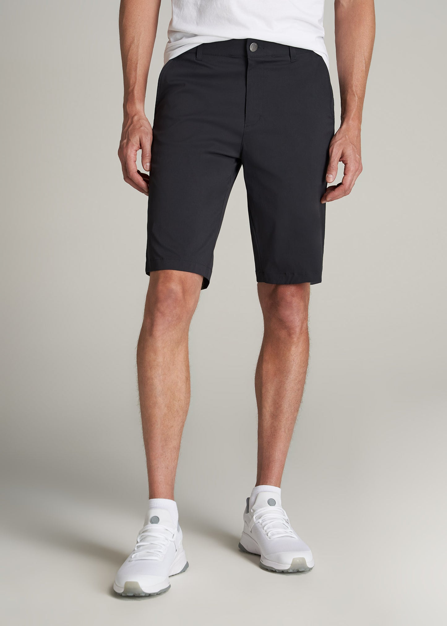    American-Tall-Men-Traveler-Chino-Shorts-Black-front