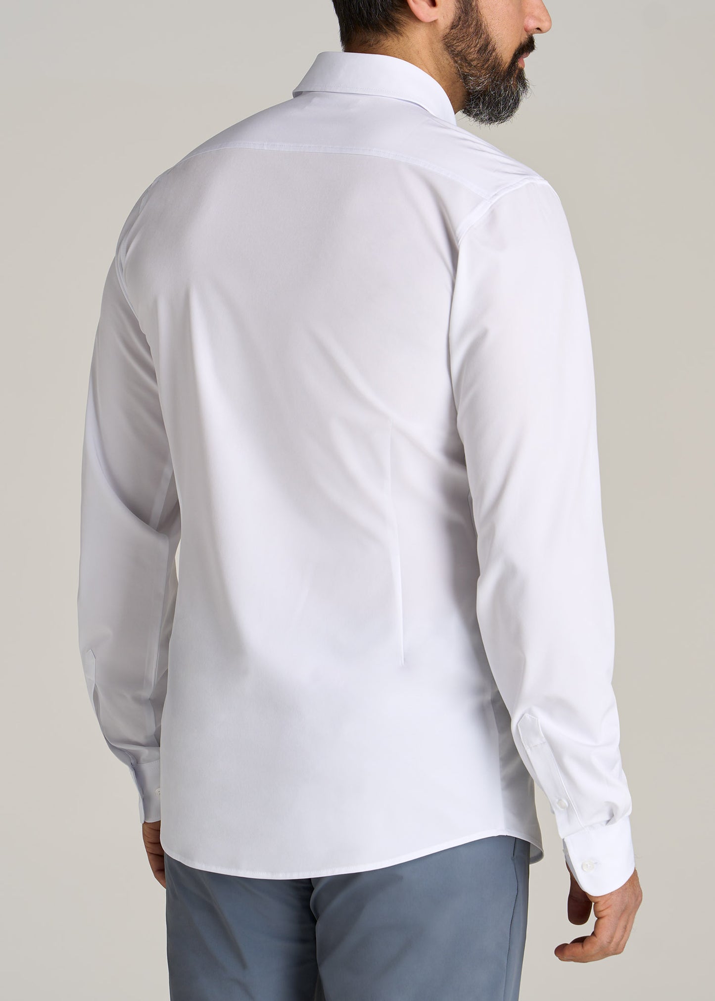 Men's Tall Traveler Stretch Dress Shirt White