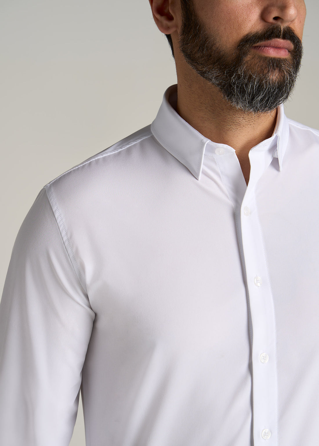 Men's Tall Traveler Stretch Dress Shirt White | American Tall