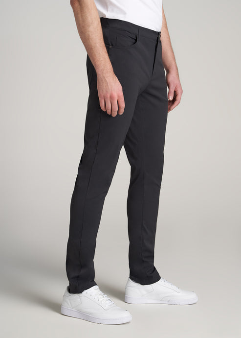 Men's Travel Pants: Carman Tall Men Traveler Black Pant – American Tall