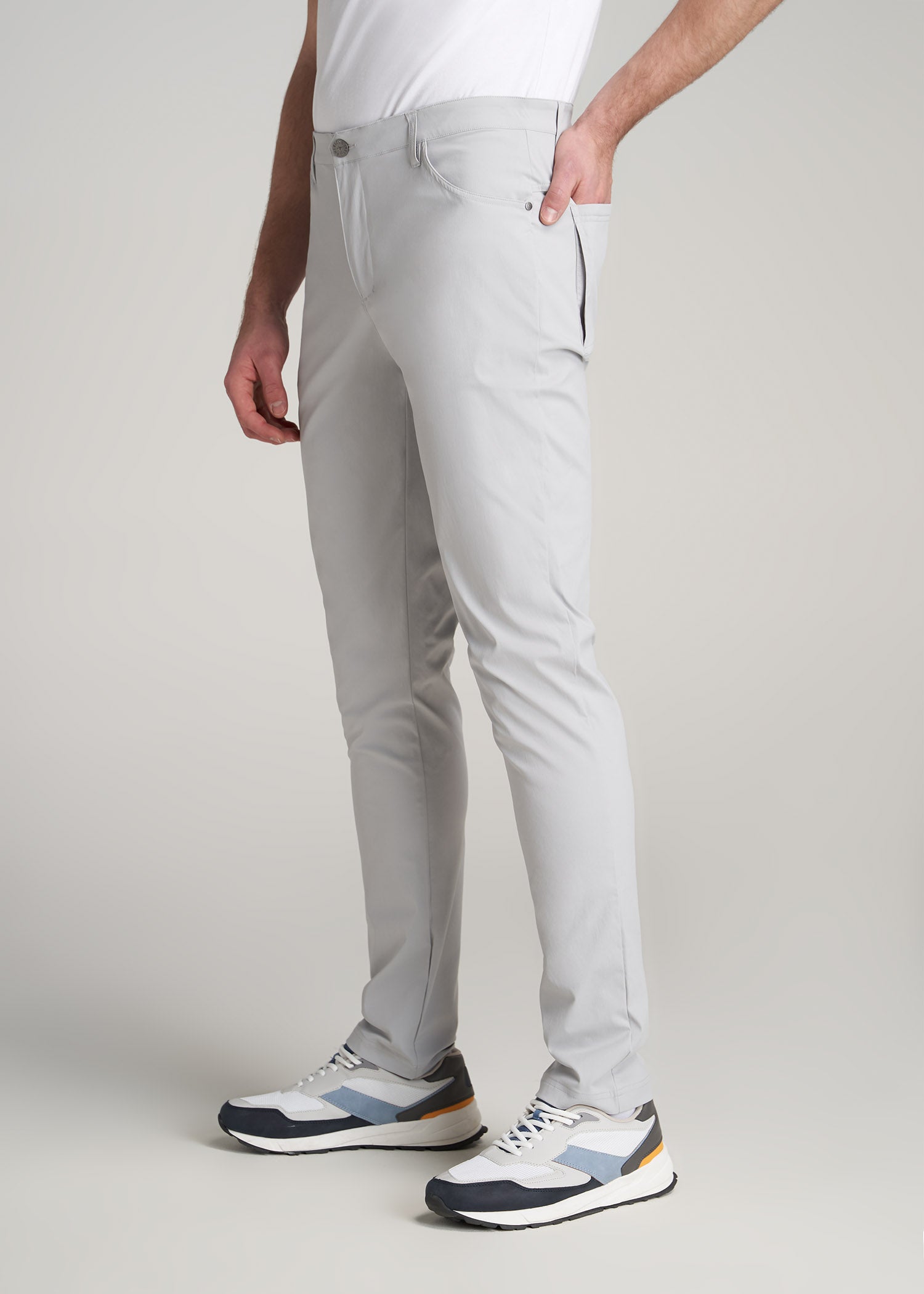JOLYSINGCP Travel Pants For Men Men's Casual Cotton Multi Pocket Cargo Pants  Side Pocket Jeans Skinny Jeans Skinny Jeans Casual Comfortable (Color :  Silver, Size : 1) : Buy Online at Best