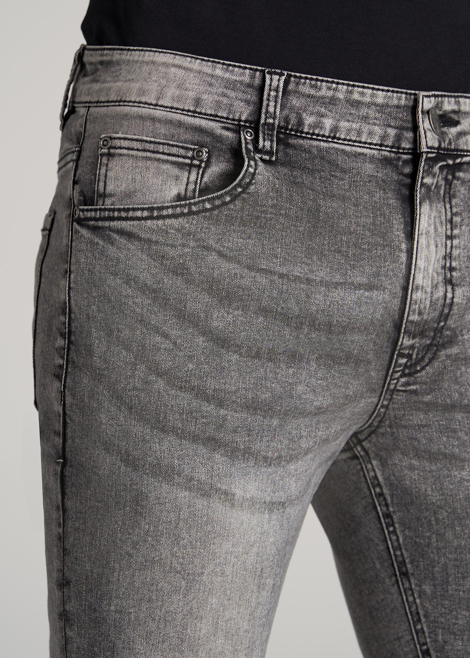 Mens: Faded Skinny – Black Jeans American Jeans Black Tall Travis Tall Faded