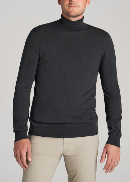 Mens Tall Turtleneck Charcoal Mix American Tall