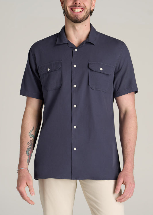 American-Tall-Men-Two-Pocket-Camp-Shirt-Weathered-Navy-front