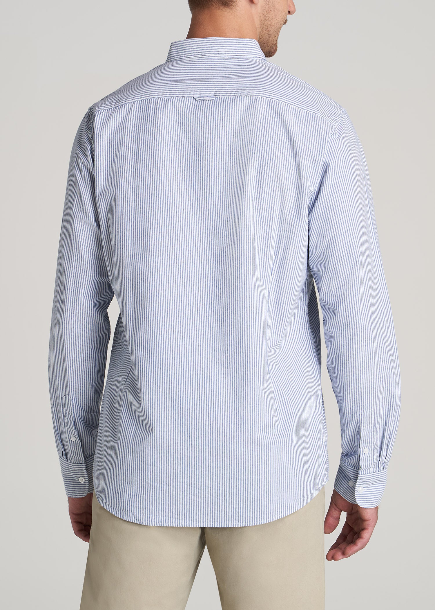    American-Tall-Men-Vintage-Wash-Oxford-Shirt-Blue-Banker-Stripe-back