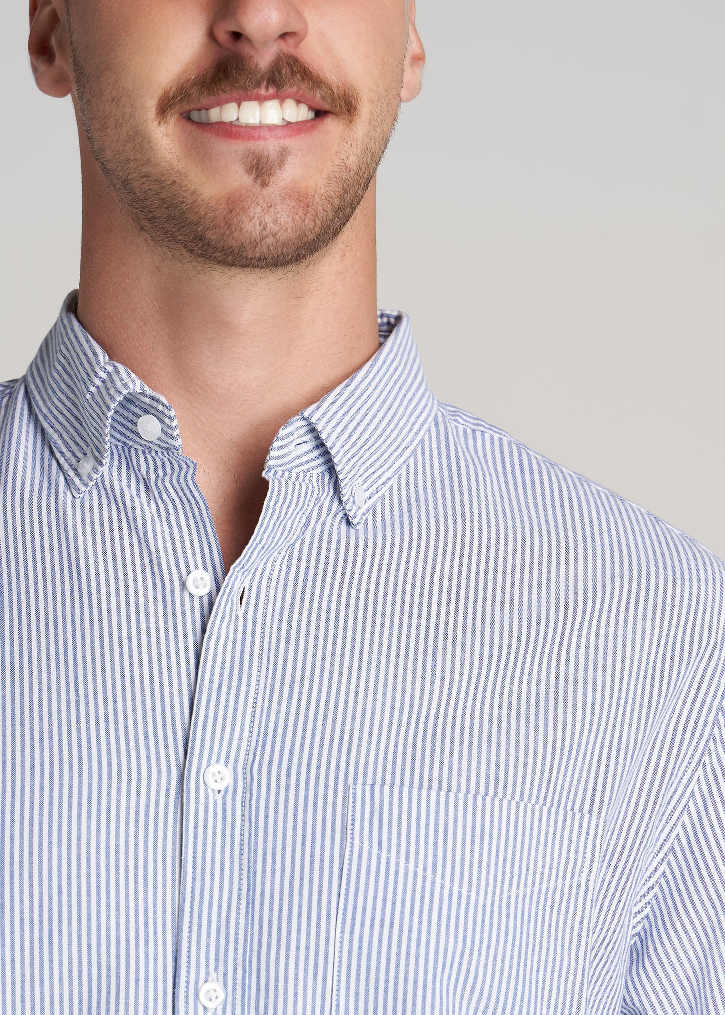    American-Tall-Men-Vintage-Wash-Oxford-Shirt-Blue-Banker-Stripe-detail