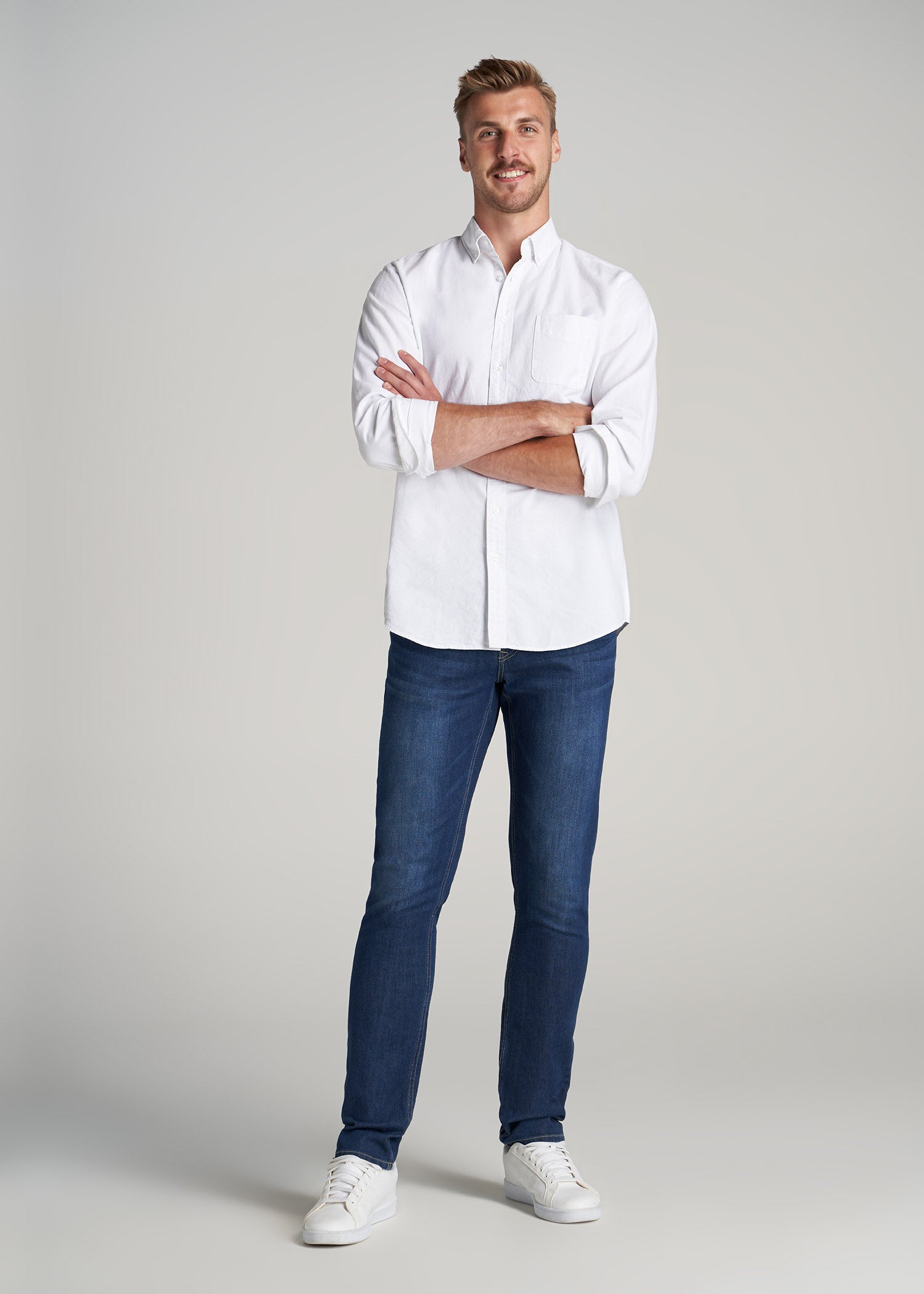       American-Tall-Men-Vintage-Wash-Oxford-Shirt-Timber-White-full