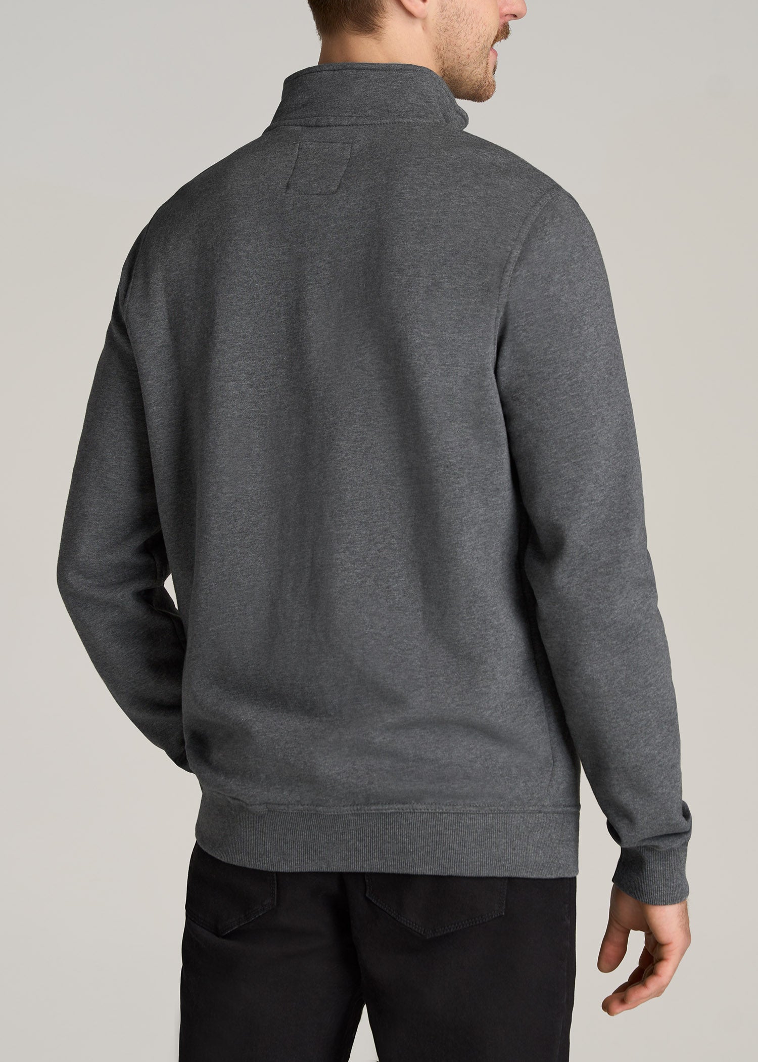 Men's Tall Wearever Fleece Quarter-Zip Sweatshirt Charcoal Mix