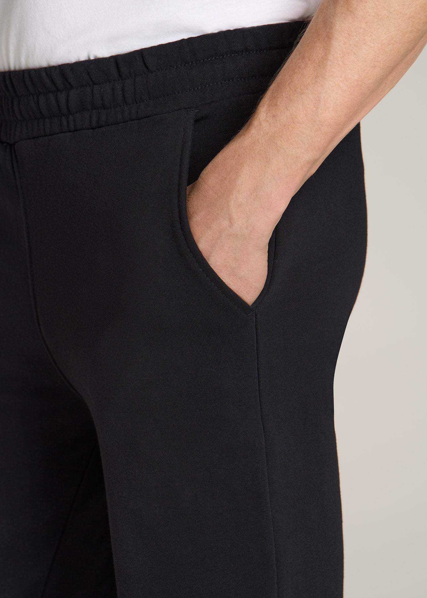 Wearever French Terry Sweatpants for Tall Men in Black