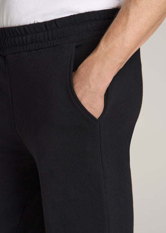 A.T. Performance Slim French Terry Joggers for Tall Men in Black