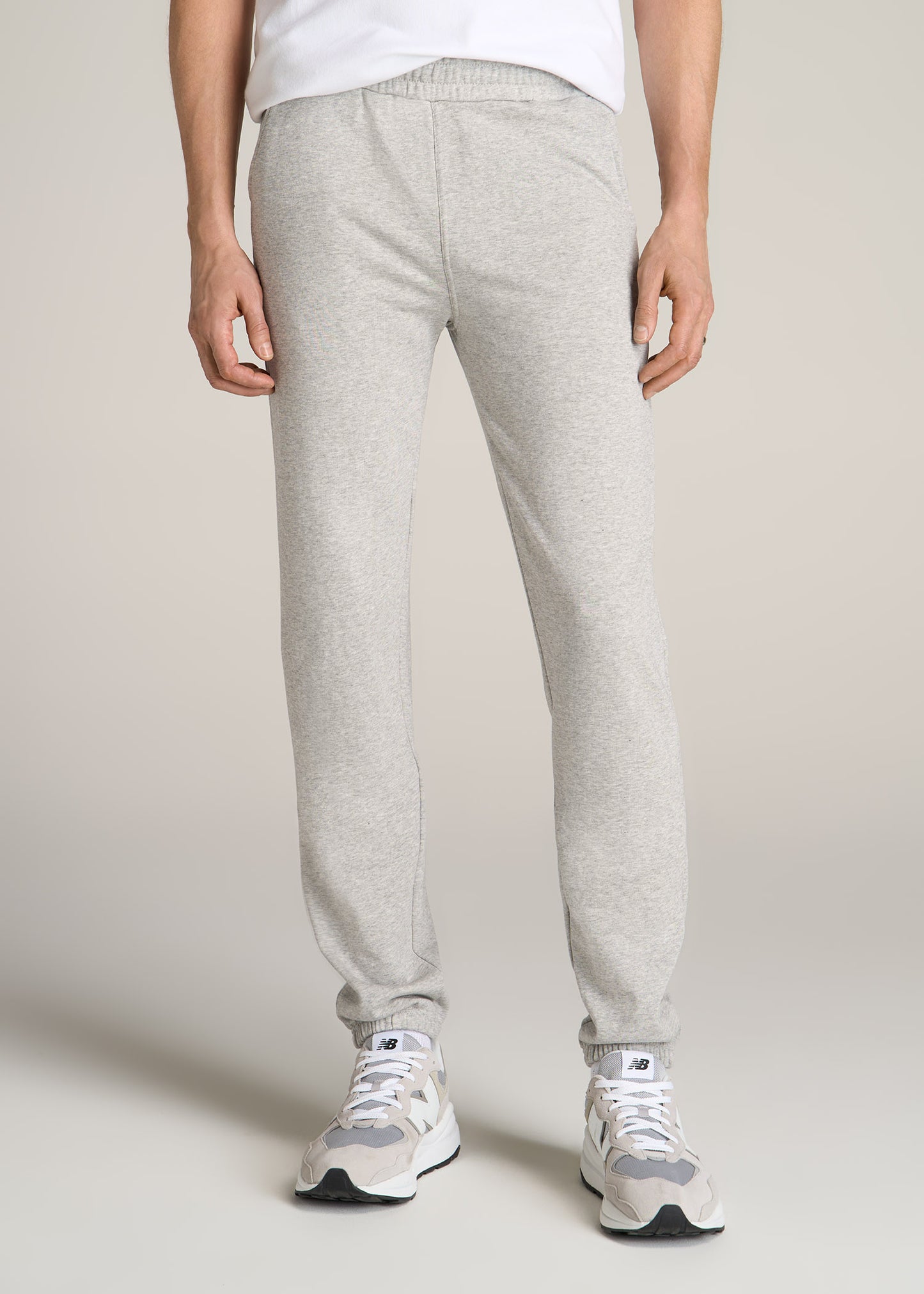 Men's Tall French Terry Sweatpants: Grey Mix Sweatpants – American