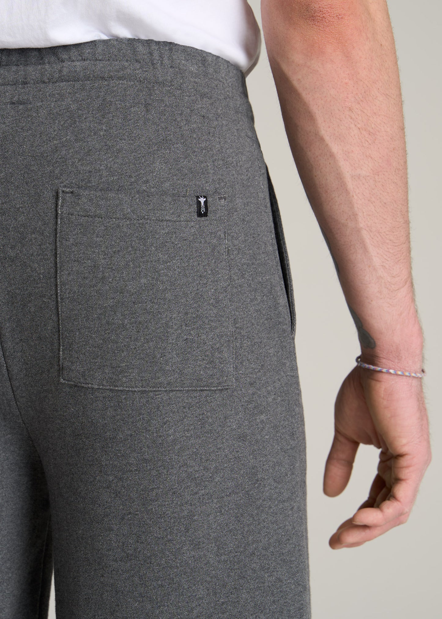 American-Tall-Men-Wearever-Garment-Dyed-French-Terry-Sweat-Shorts-Charcoal-Mix-detail