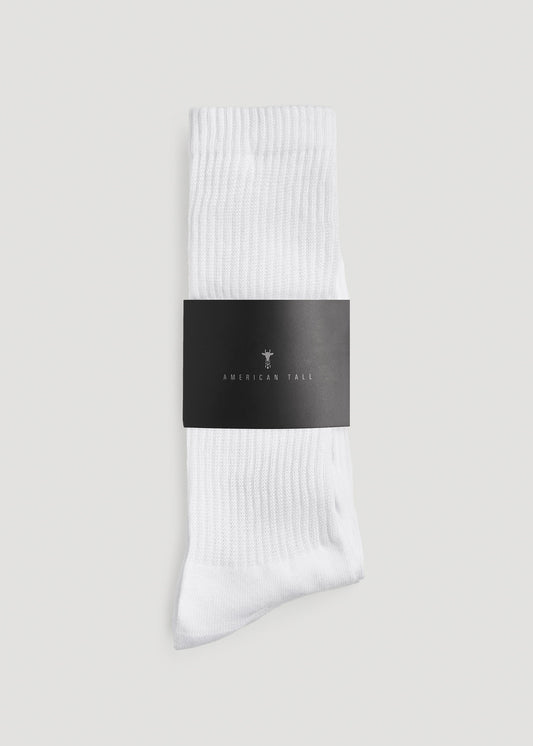    American-Tall-Mens-Athletic-Crew-Socks-X-Large-Size-14-17-White-3-Pack-Front