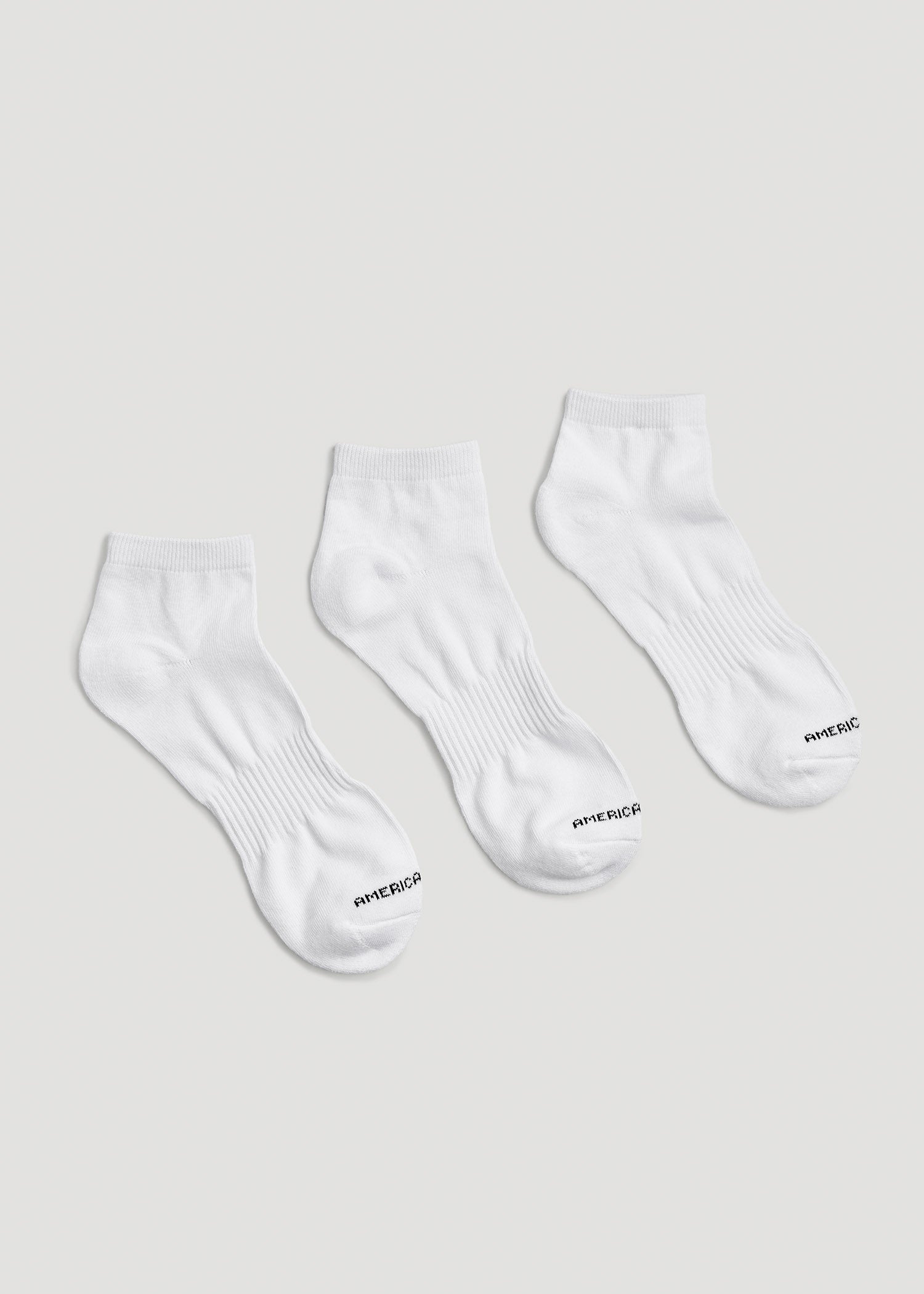 Men's Athletic Low Ankle Socks (X-Large Size: 13-15) | White 3 Pack ...
