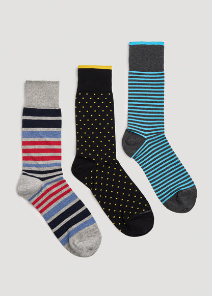 Dress Socks Size 14 to 17 (3-Pack) for Tall Men in Pack A Dress Socks Size 14 to 17 (3-Pack) for Tall Men in Pack A