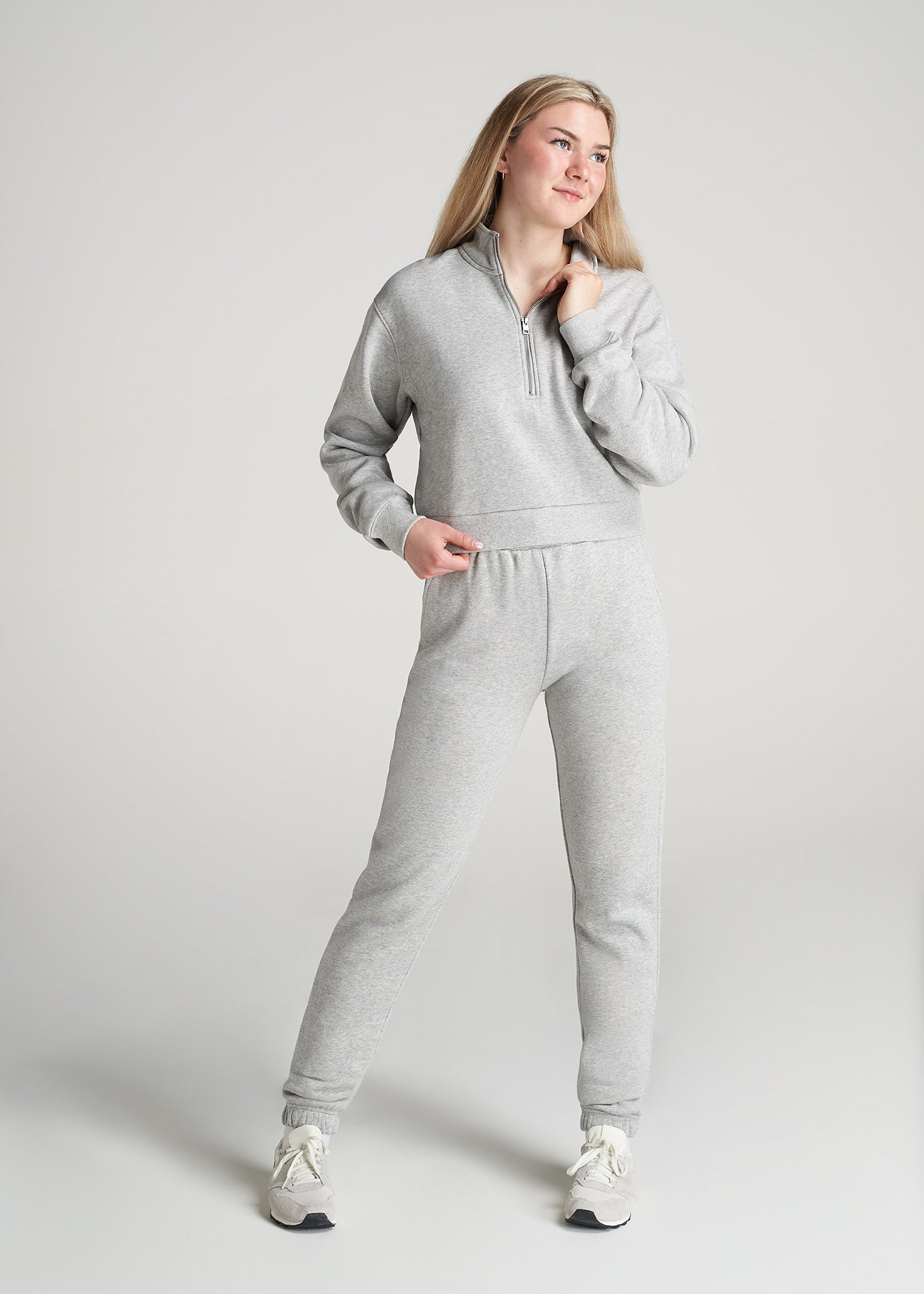 Wearever Fleece SLIM-FIT High-Waisted Women's Garment Dye Sweatpants in  Smoked Mauve