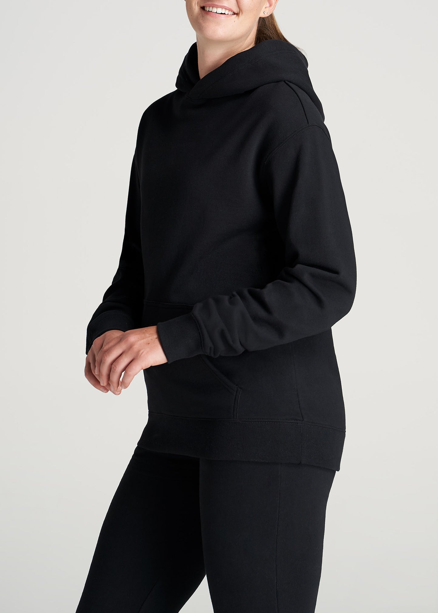 Women's Fleece Lounge Sweatshirt - Colsie Black XS 1 ct