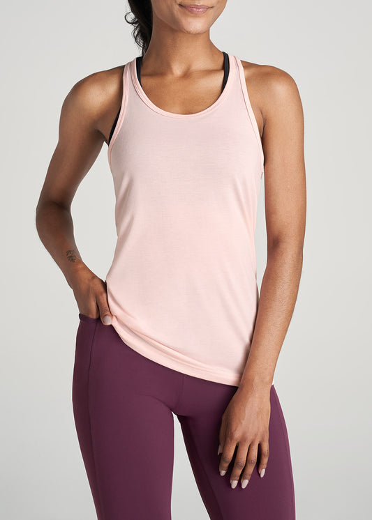 American-Tall-Women-Athletic-RacerBack-Tank-SweetPink-front
