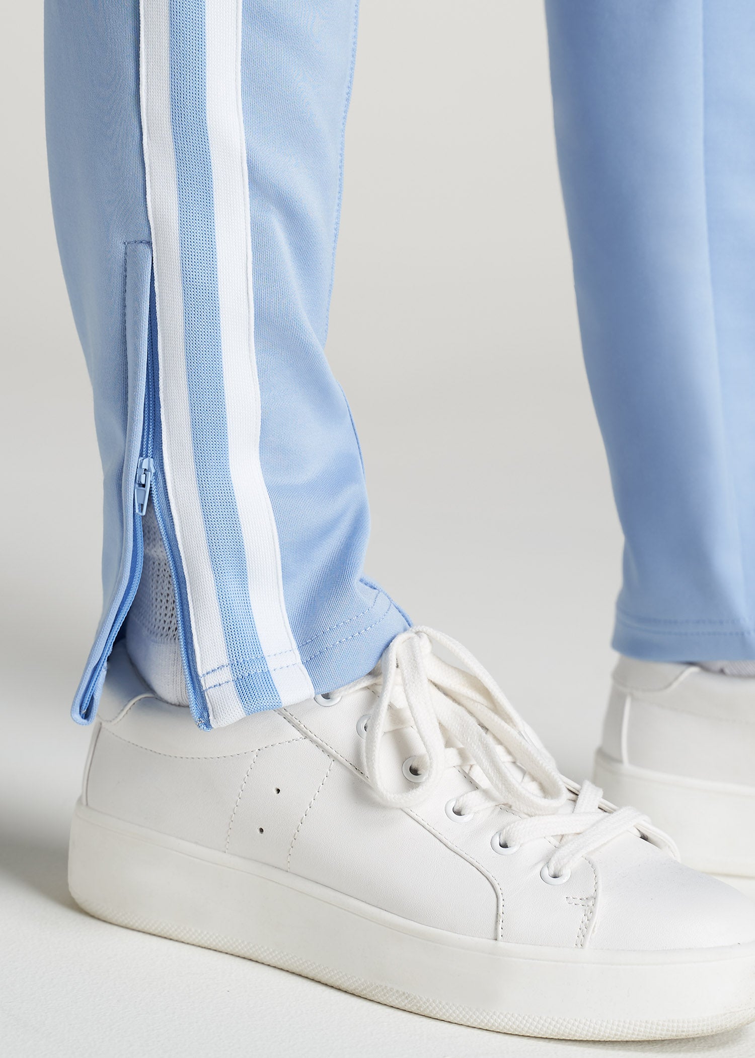 Womens Tall Athletic Stripe Pant Cloud Blue White