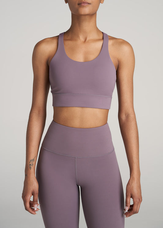 Women's Cropped Muscle Tank: Tall Cropped Muscle Tank Grey