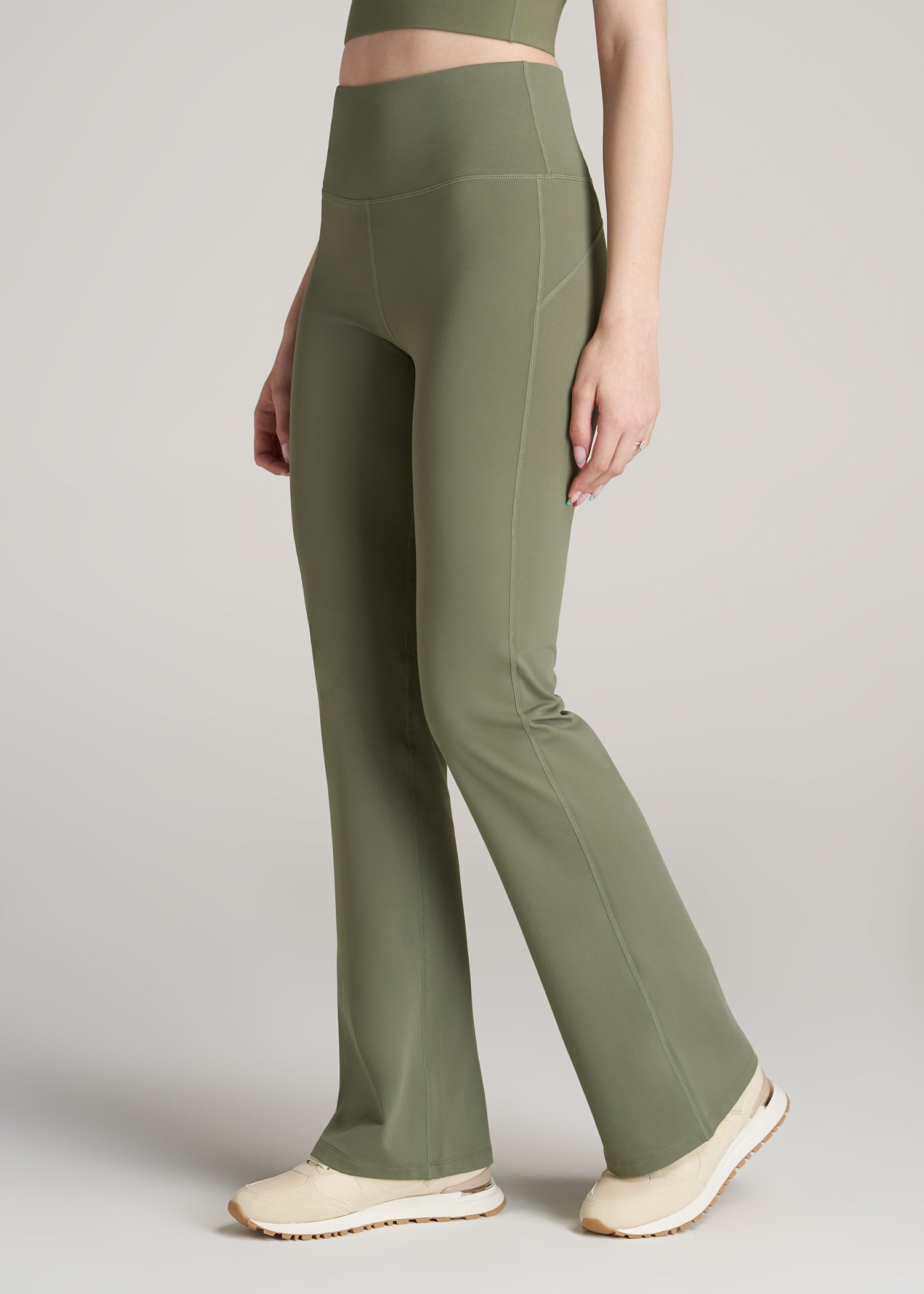 Buy Womens Solid Yoga Pants Medium Dark Olive at Amazonin