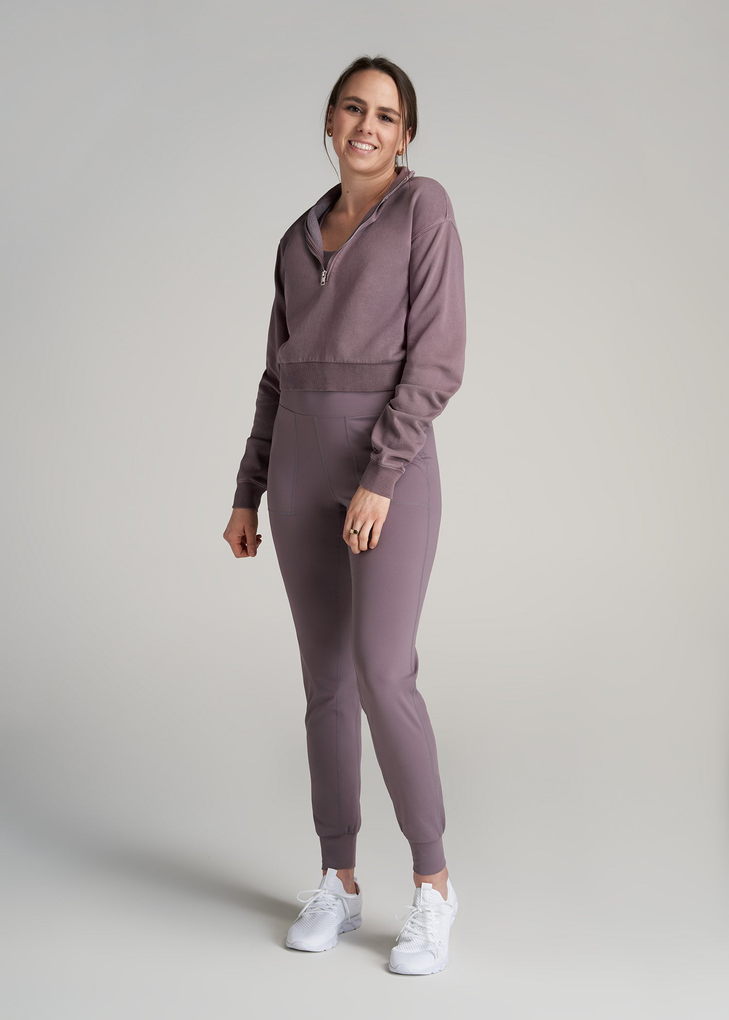 Women's Tall Wearever High-Waisted Garment-Dyed Sweatpants Smoked Mauve in  2024