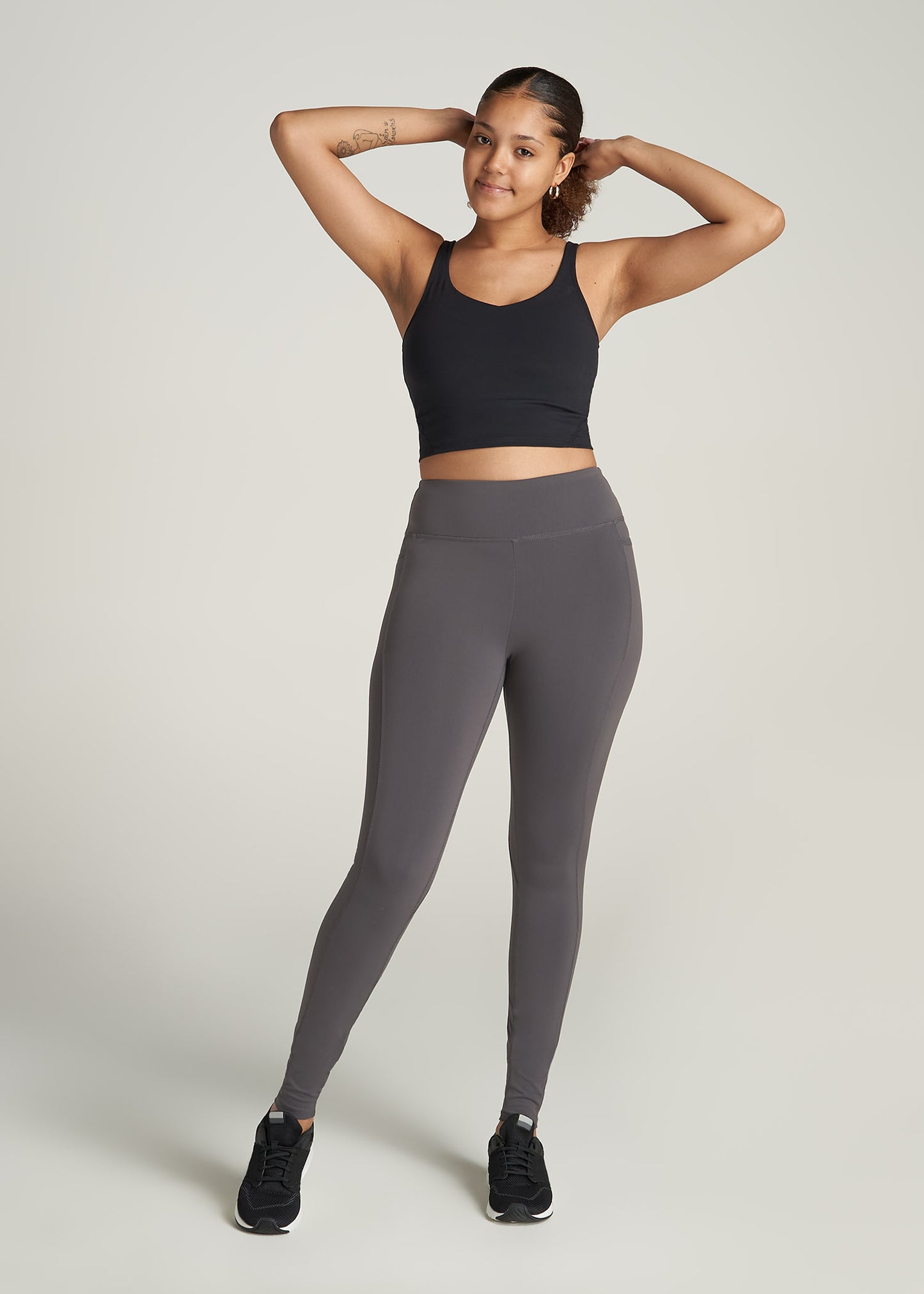 Buy PixieGirl Petite Charcoal Grey Fold Over Waist Flared Leggings from  Next USA