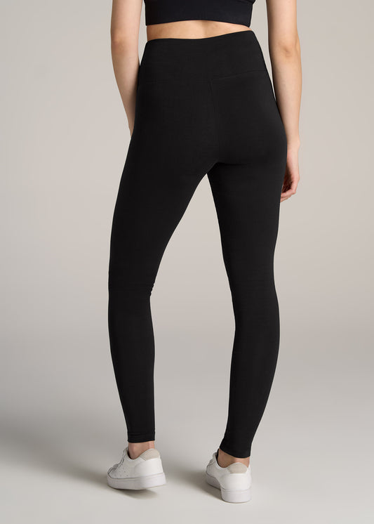 Women's Juniors High Waisted Cotton Layering Leggings (Small, Black) at   Women's Clothing store