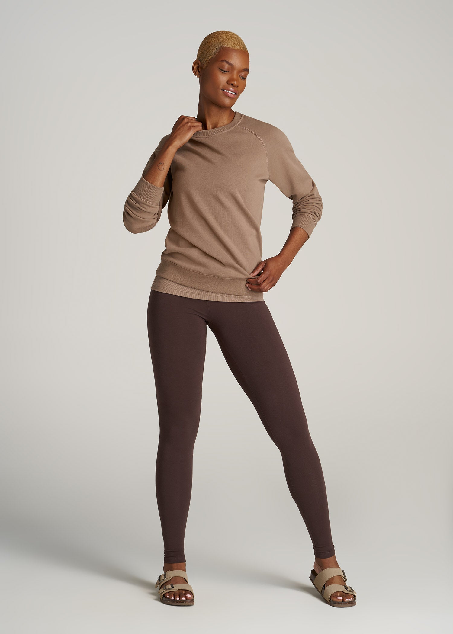 Tall Cotton Leggings: Women's Tall Black Cotton Legging – American