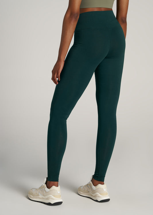    American-Tall-Women-Cotton-Leggings-Emerald-back