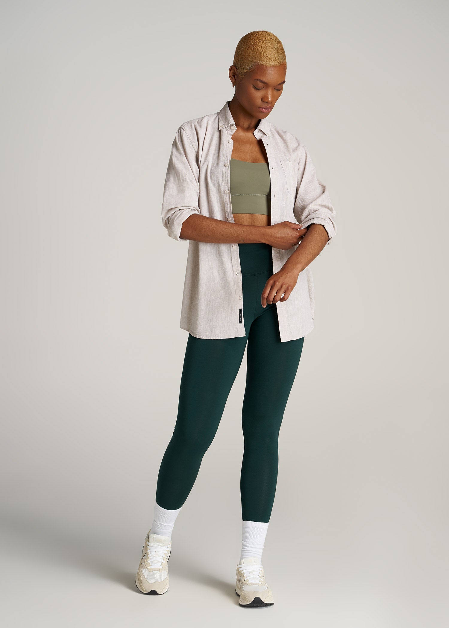 Women's Tall Cotton Leggings Emerald