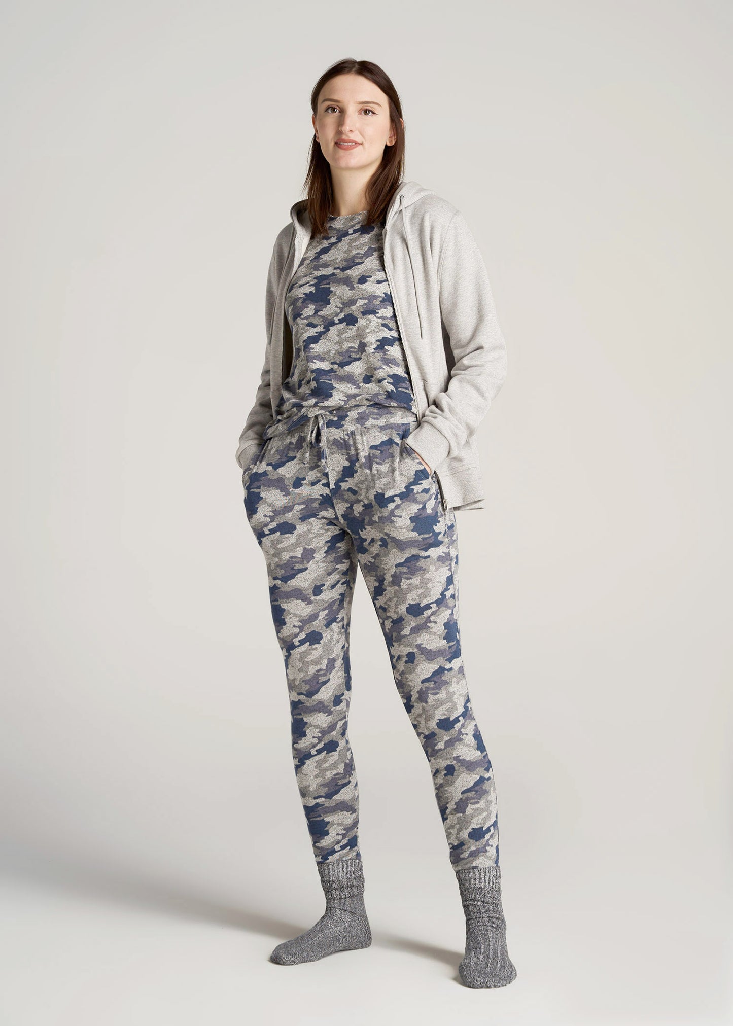 Cozy Lounge Joggers for Tall Women in Camo