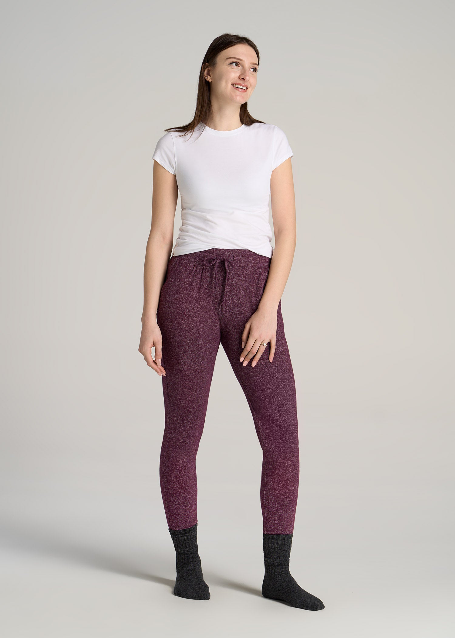 Beetroot Mix Tall Lounge Jogger For Women