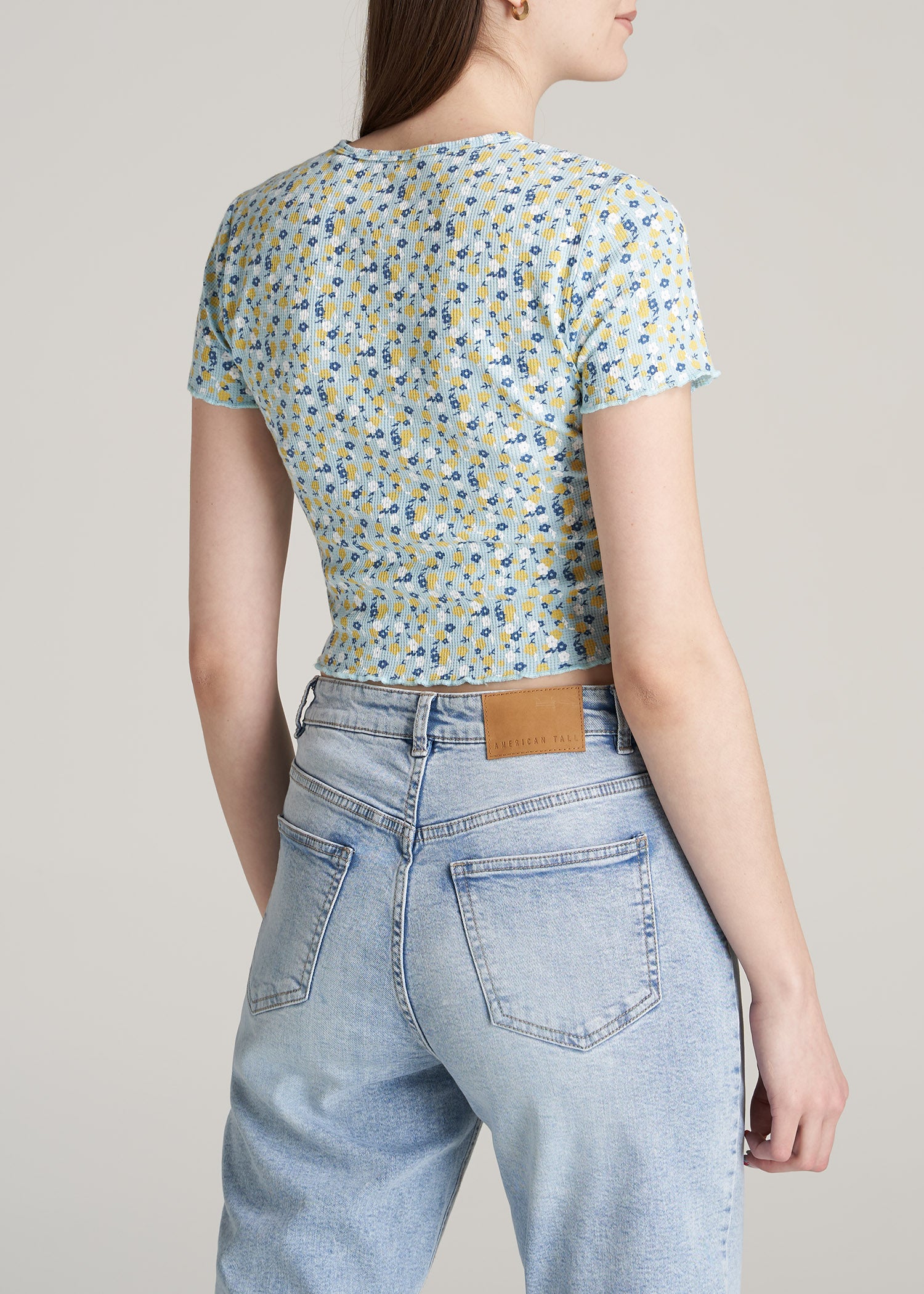    American-Tall-Women-CroppedWaffle-Tee-CorydalisBlueFloral-back