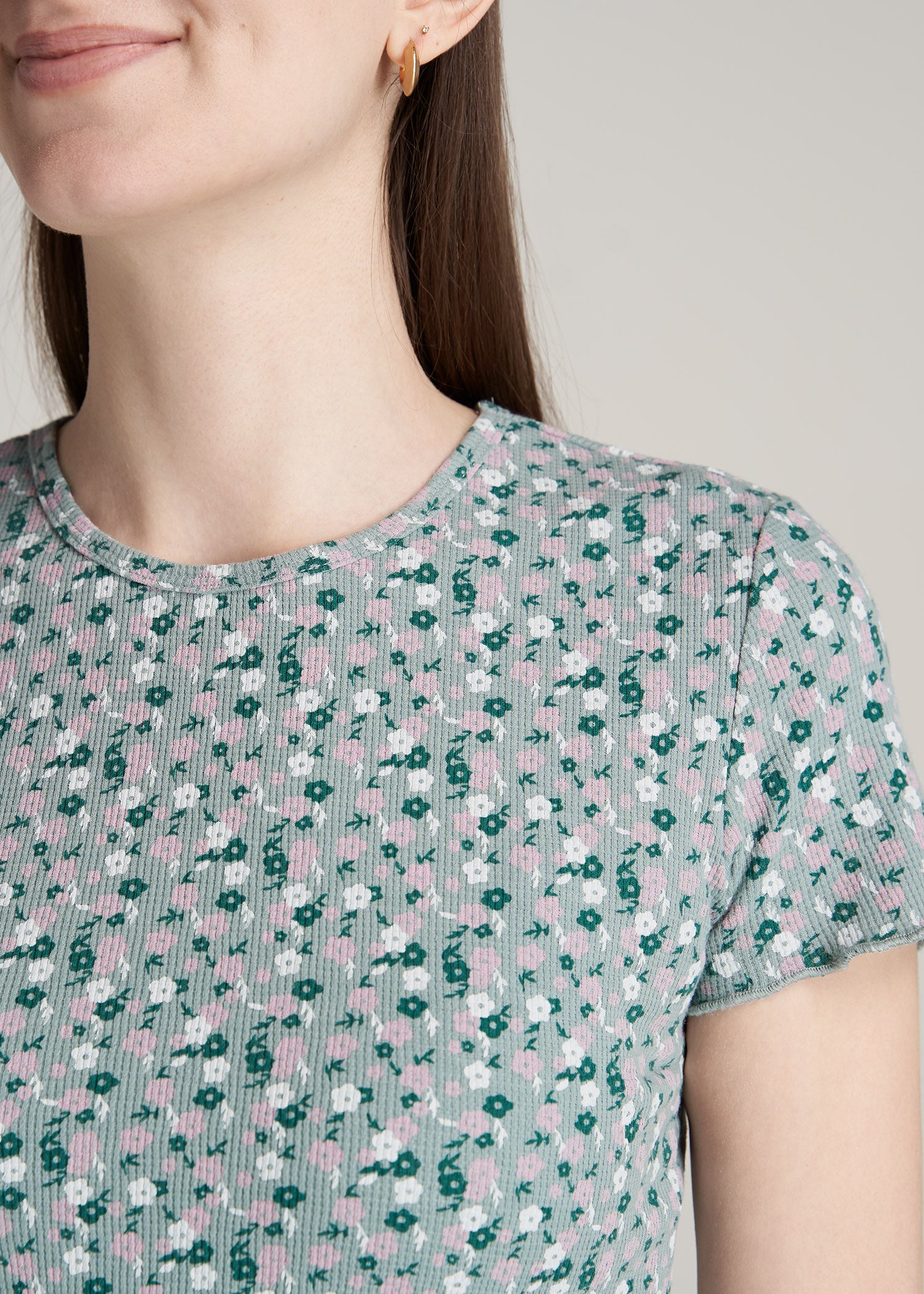    American-Tall-Women-CroppedWaffle-Tee-SeaglassFloral-detail
