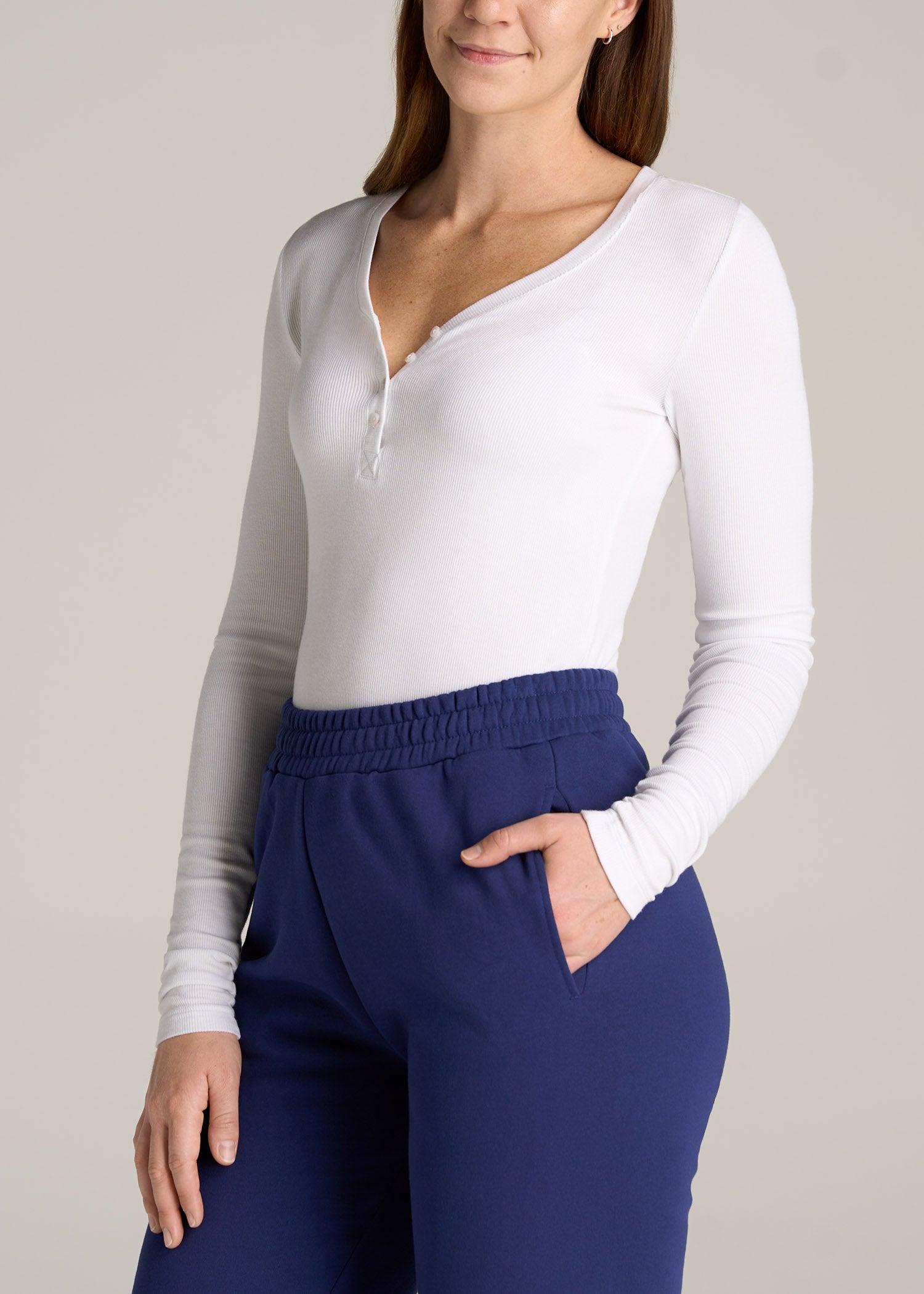     American-Tall-Women-FITTED-Ribbed-Long-Sleeve-Henley-White-side