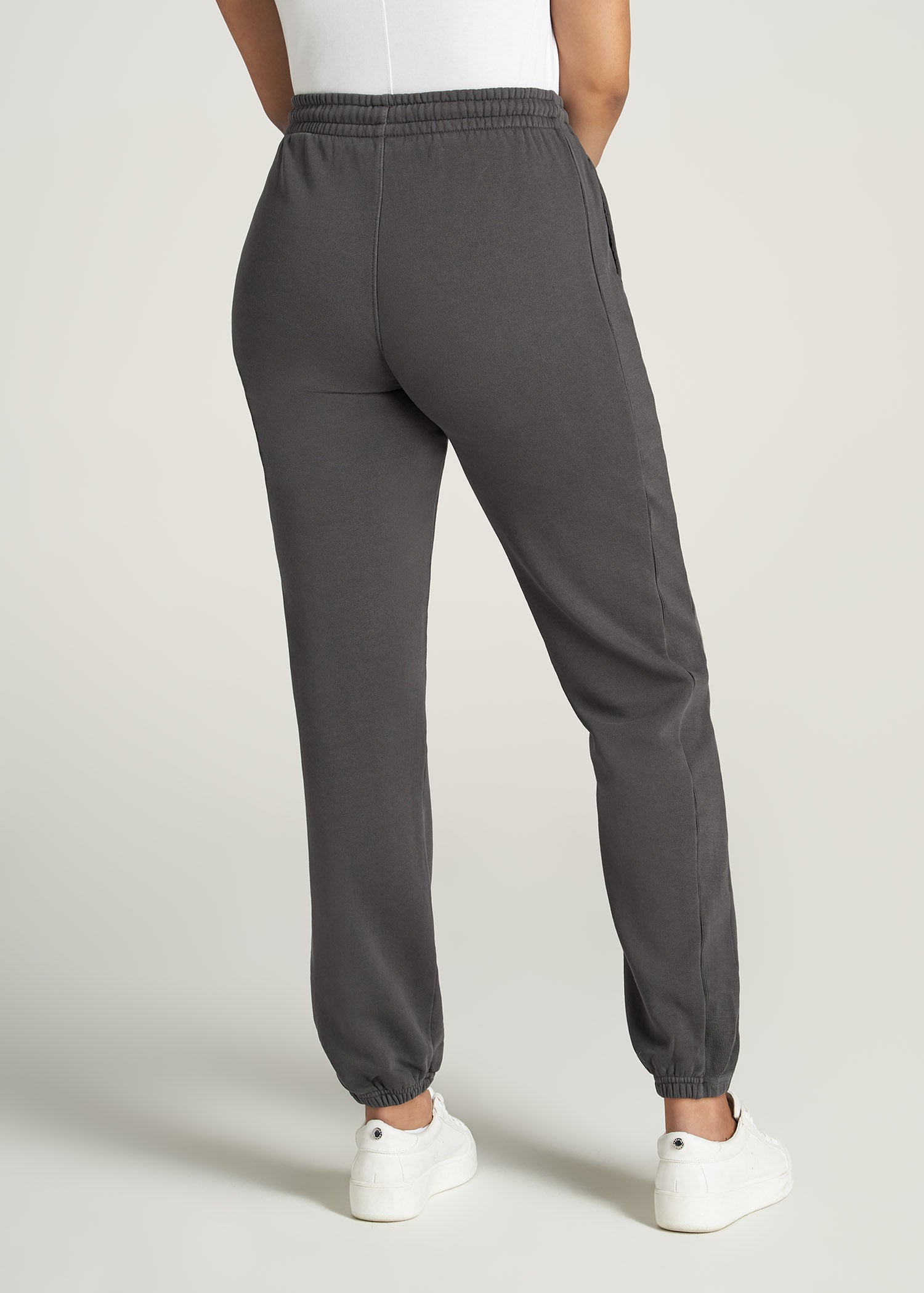 Women Pants High Waist Sports Trousers Closed Bottom Sweatpants, Thick,  White, XL