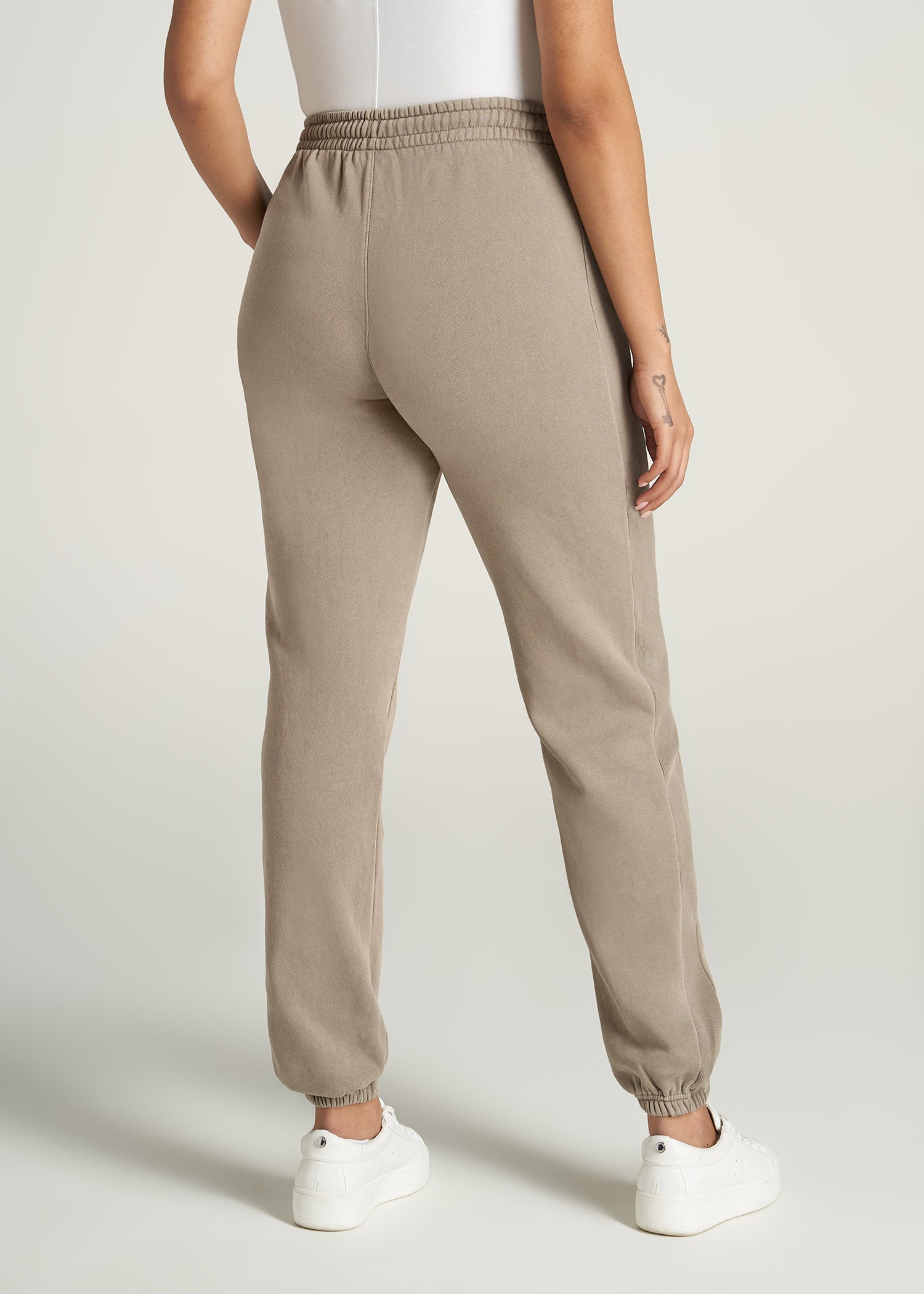 Long Inseam Sweatpants Tall Woman's Sweatpants Khaki American Tall