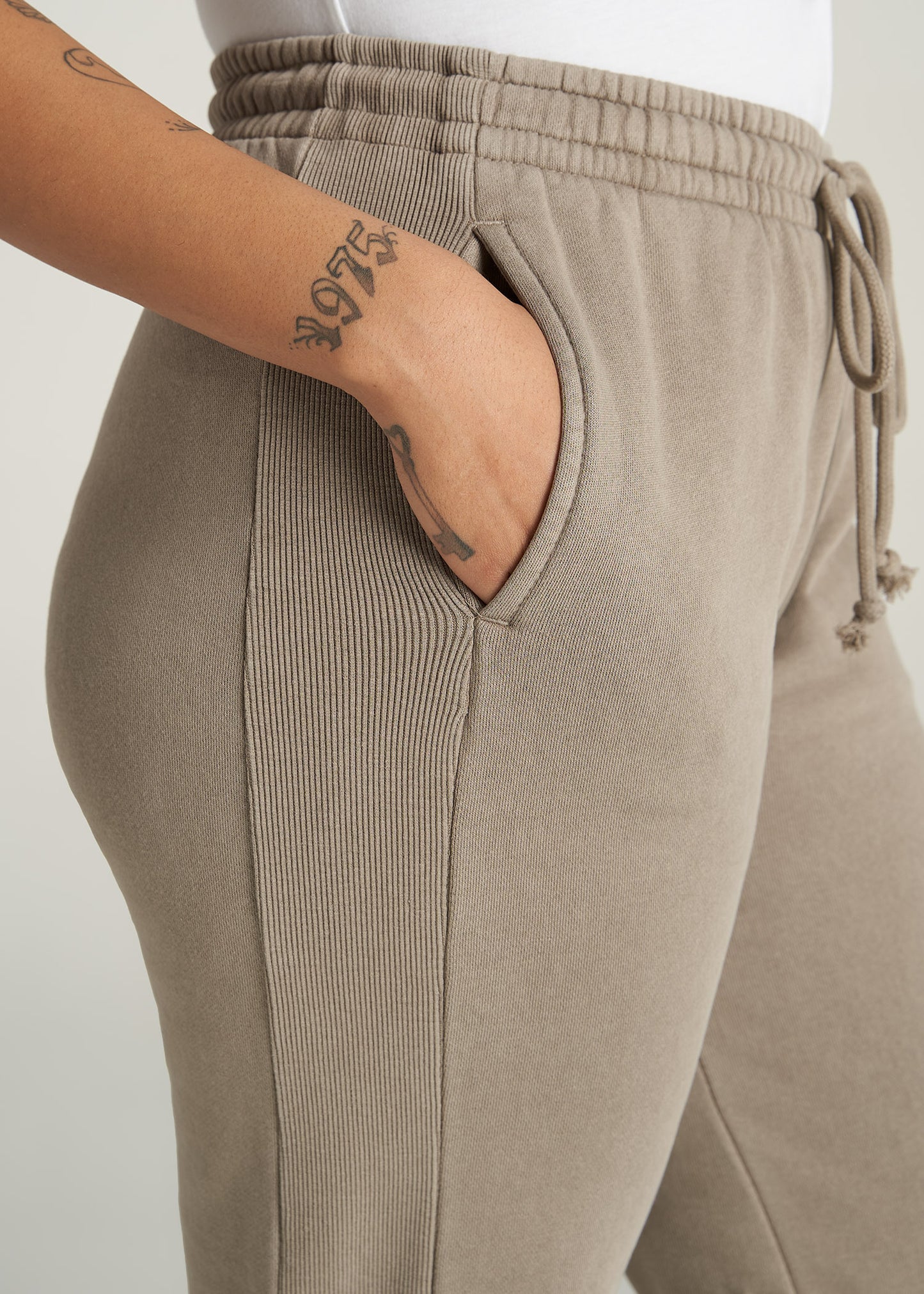 Long Inseam Sweatpants: Tall Woman's Sweatpants Khaki
