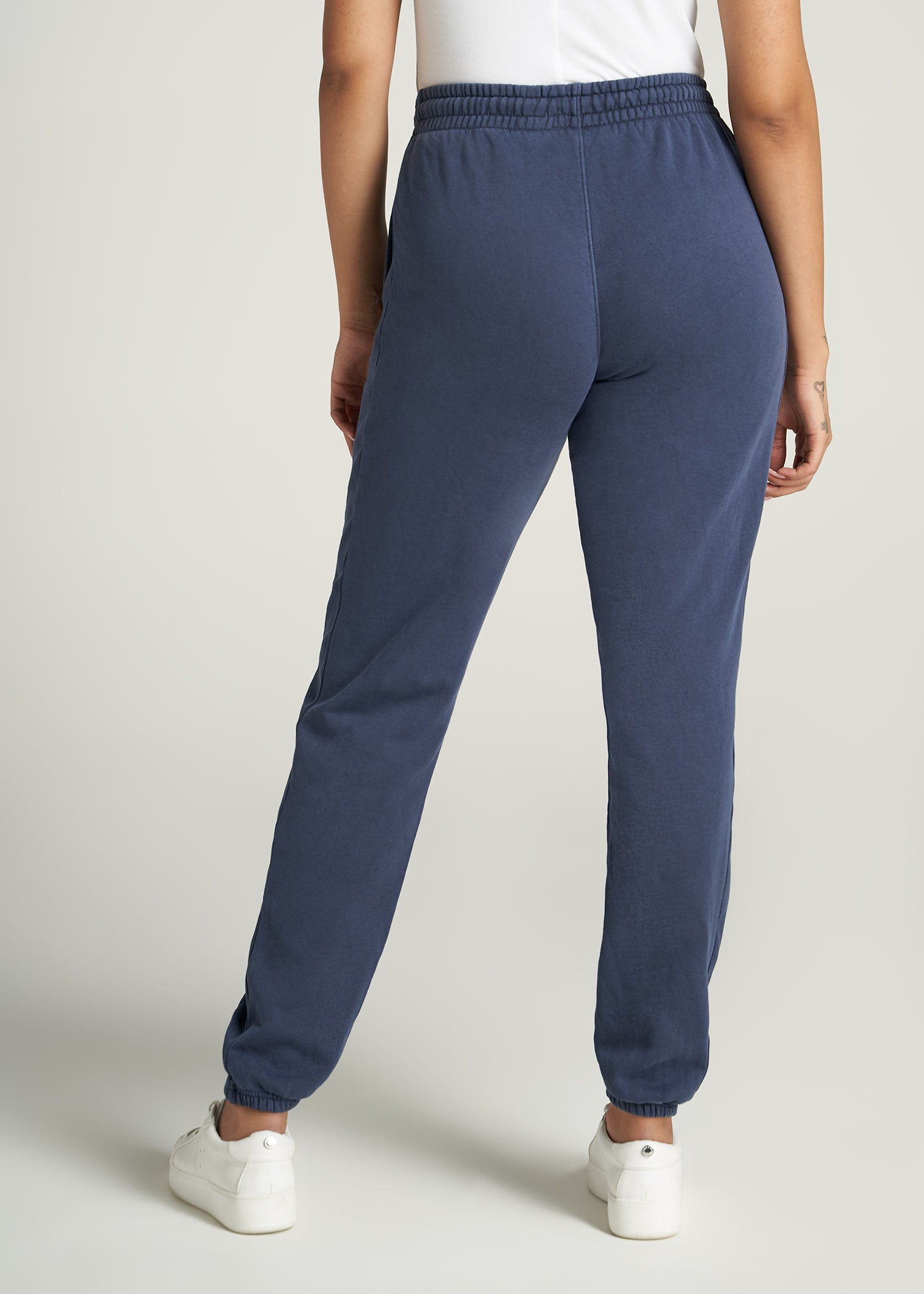 Tall Girl Sweatpants: Woman Garment Dyed Sweatpants Navy – American Tall