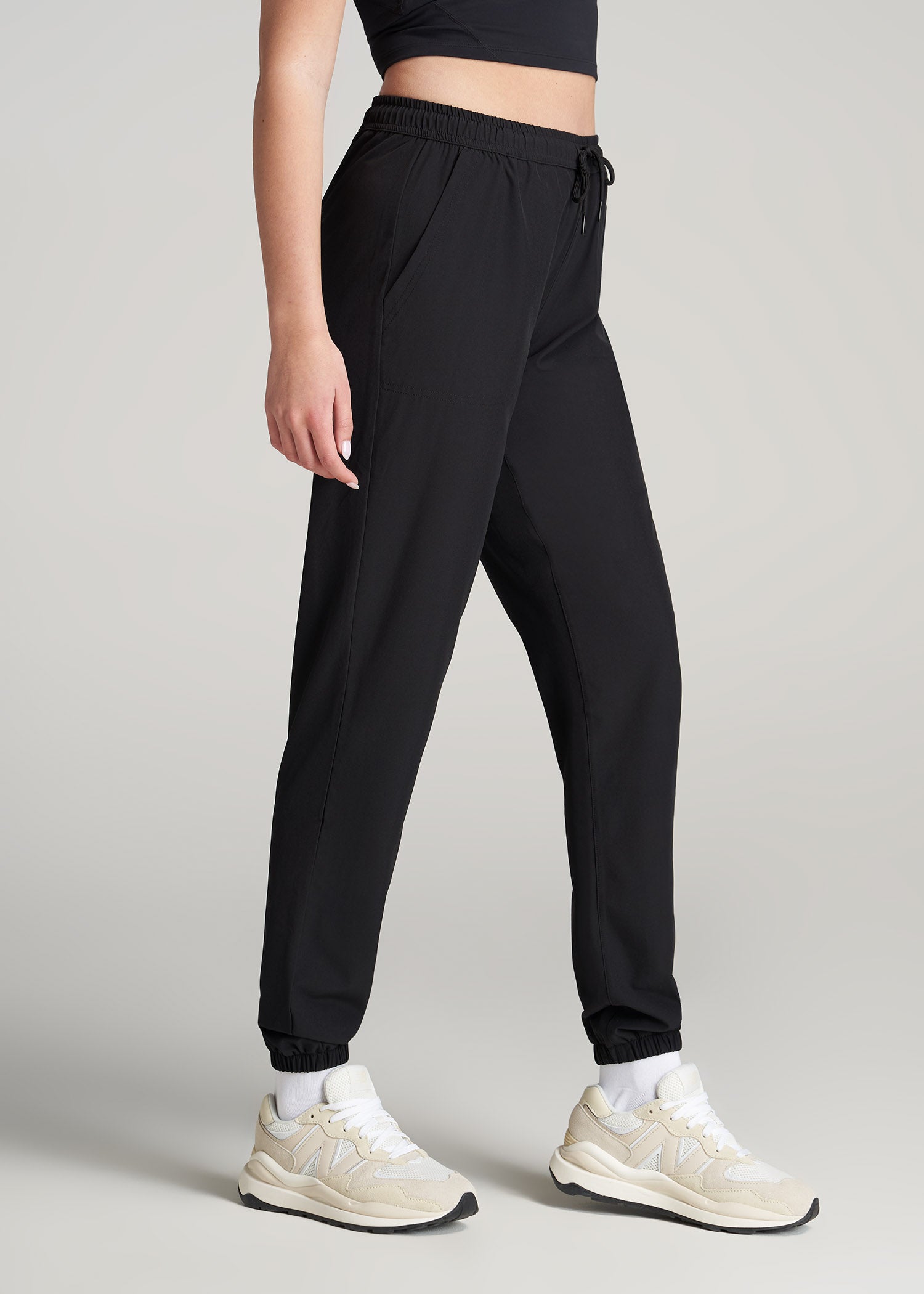 Hybrid Joggers for Tall Women in Black
