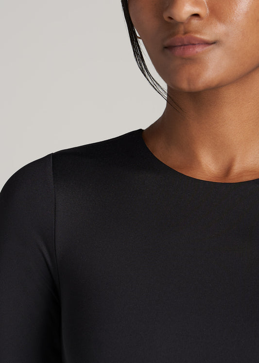       American-Tall-Women-Long-Sleeve-Bodysuit-Black-detail