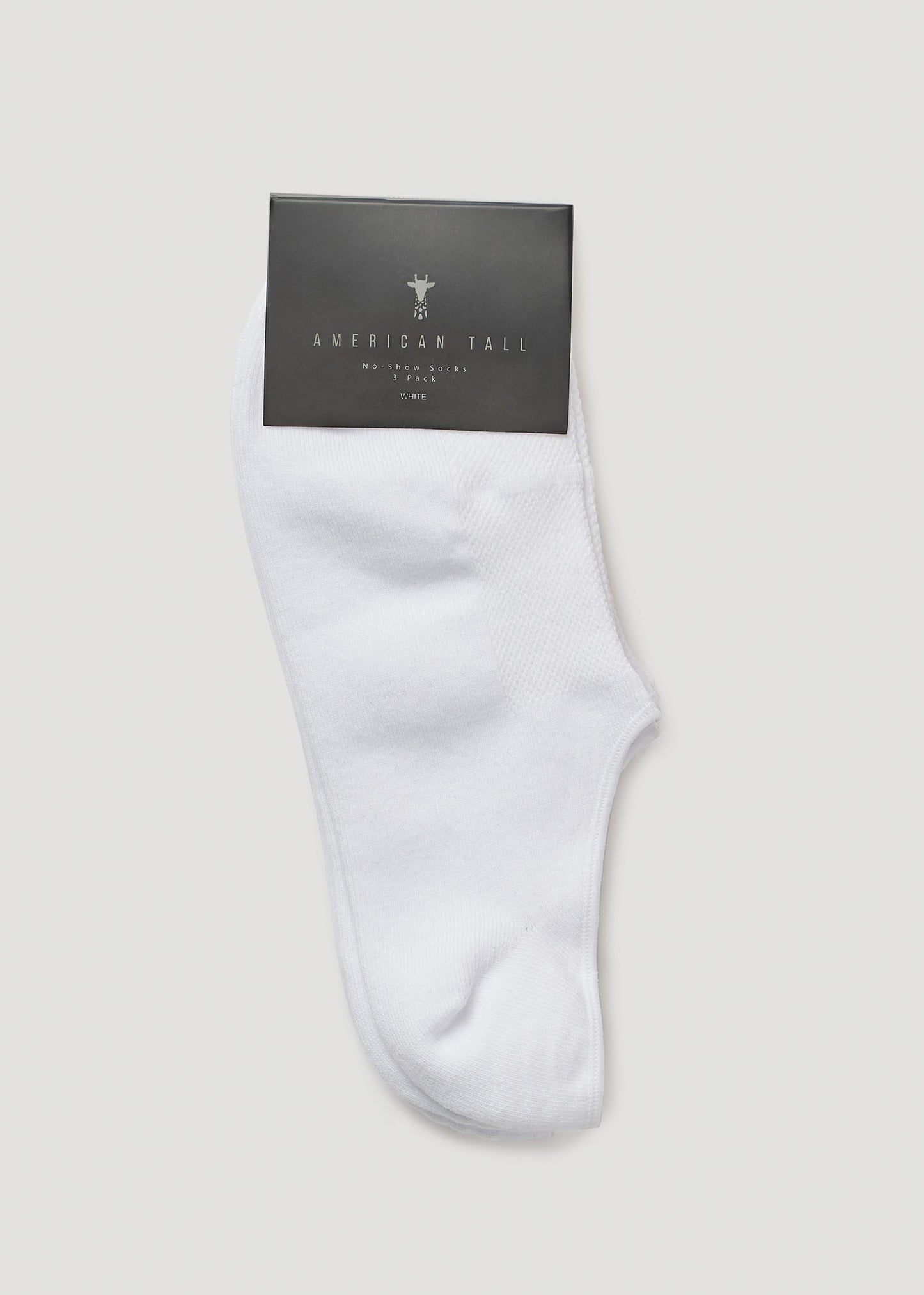 American-Tall-Women-NoShowSocks-3Pack-White-front
