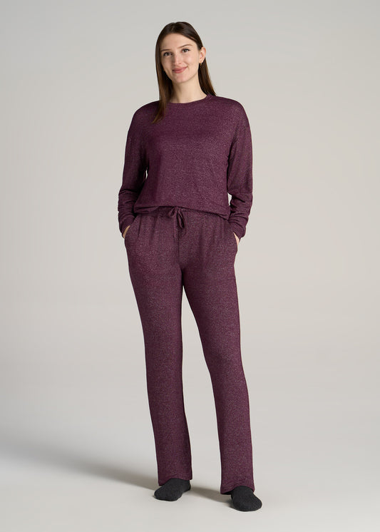 Cozy Lounge Joggers for Tall Women in Charcoal Mix
