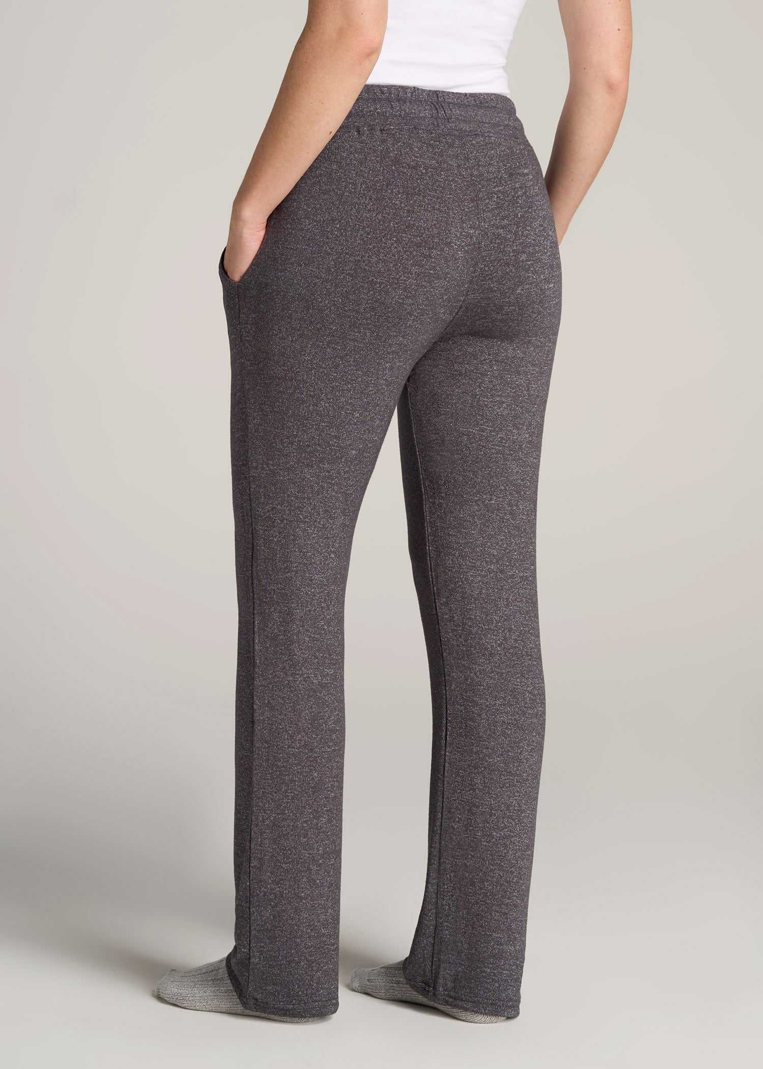 Women's Tall Lounge Pant Open Bottom Charcoal